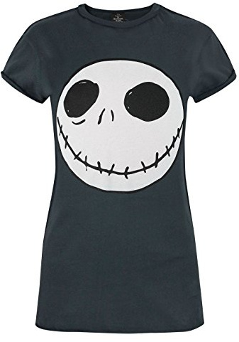 Disney Nightmare Before Christmas Jack Reverse Seam Black Women's T-Shirt