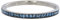 iXXXi Füllring ZIRKONIA KRISTALL silber blau - 2 mm Größe Ringgröße 21