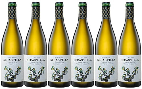 LA MIRANDA SECASTILLA Garnacha Blanca - Vino Blanco D.O. Somontano - 6 Botellas de 750 ml - Total: 4500 ml