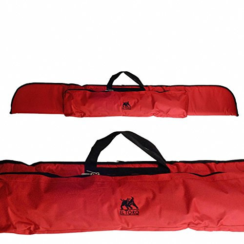 elToro Recurvebogentasche mit aufgesetzter Tasche bis 62 Zoll - rot