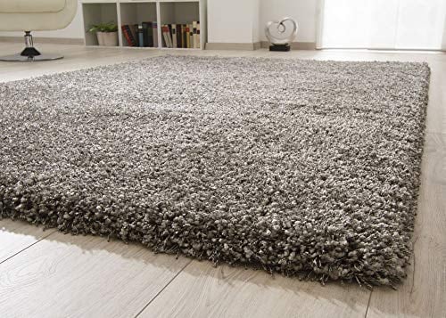 Steffensmeier Ragolle Twilight Hochflor Teppich Shaggy, weich & elastisch, moderner Wohnzimmer Teppich, Grau meliert 9999, 80x230 cm