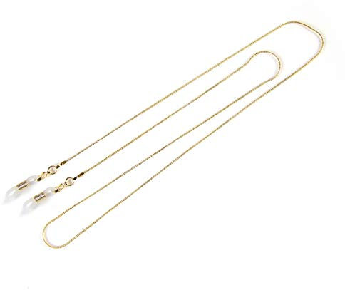Eli-time Brillenkette für Frauen/Damen - Metall schnur Sonnenbrillenketten/Brillenhalter für Lesebrillen/Halskette/Armband in verschiedenen Farben (Gold)