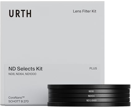 Urth 39 mm 3-in-1 ND Selects Filterkit (Plus) | Neutraldichte ND8, ND64, ND1000, 20-lagig nanobeschichtetes HD-Optikglas, Kamerafilter mit 2 Kappen
