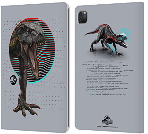 Head Case Designs Offizielle Jurassic World Indoraptor Trend Kunst Leder Brieftaschen Handyhülle Hülle Huelle kompatibel mit Apple iPad Pro 11 2020/2021 / 2022