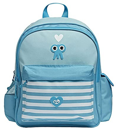 Tinc Unisex Kinder Kids Backpack Primary School Bag for Girls & Boys Children's Blue Rucksack Grundschultasche für Mädchen & Jungen | Unterwasser-Meer Design Medium Kinderrucksack | Blau, M