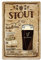 Irish Stout Bier Blechschild - Biersorte aus Irland - Retro Deko Metallschild Zubehör Ausstattung für Bar Theke Kellerbar Partyraum Partykeller Biergarten Pub - Bier Geschenke für Männer - 20x30cm
