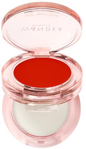 Wander Beauty Double Date Lip and Cheek - Be Mine/Swipe - 4-in-1 Cream Blush & Lip Tint - Blush, Lip Moisturizer, Lip Balm, & Eye Gloss - Multitasking Eye, Cheek, and Lip Makeup With Green Tea