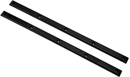 2Pcs Skateboard Rails Kantenschutz Verschleißfeste Flexible Rippen Bones Board Rails mit Befestigungsschrauben(Schwarz)