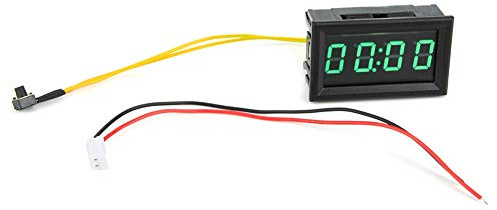 Elektronische Autouhr YB27T LED Leuchtende Digitale Autouhr Uhr Dekoration ABS Autozubehör(Grün)