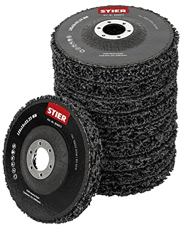 STIER Reinigungsvlies 125x13x22,23mm, 10 Stk., aus synthetischen Fasern & Schleifkorn, unterschiedlichste Oberflächen