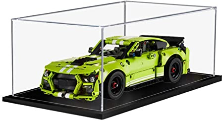 icuanuty Acryl Vitrine für Lego Ford Mustang Shelby GT500,Staubdichte Lagerung Vitrine für Lego 42138 , für Lego-Liebhaber (Nur Vitrine), Size: 35X20X15 cm