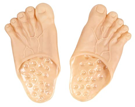 Shayee Feet Shoes Funny Slipper,Bigfoot Costume Caveman Slippers Accessories For Man And Women(Size 6-9),Skin Colour