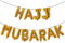 Pannu Design 40,6 cm HAJJ MUBARAK Dekoration – Folienballons Banner Party – islamische Dekorationen für Zuhause – besondere Anlässe (Gold)