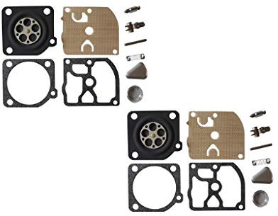 Kit de réparation/reconstruction de carburateur remplace Zama RB-120 pour tronçonneuse KOMATSU ZENOAH GZ4000 ZAMA C1Q-Z6 C1Q-Z7 (lot de 2)