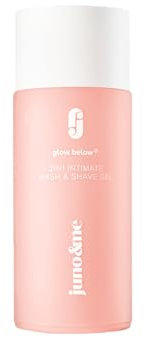 juno & me – 2in1 Intimate Wash & Shave Gel: natürliches Rasiergel für Intimrasur mit Milchsäure - hilft bei Rasierpickeln & eingewachsenen Haaren im Intimbereich - vegane Intimpflege Damen - 150ml