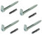 Schraubhaken mit Kreuzschlitz, robuster verzinkter Stahl, selbstschneidende Holz-Vierkanthaken, Metall-Schraub-in-Schwerlast-Kommodenbecher, 4 Stück mit Dübel (Hakenlänge 80 mm, Gewinde Ø 5,8 mm)