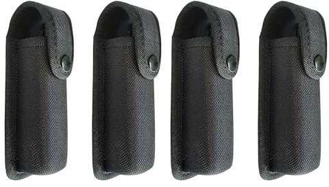 Nylon Duty Belt Flashlight Holster, Flashlight Pouch Holster for Duty Belt, 4 Pack