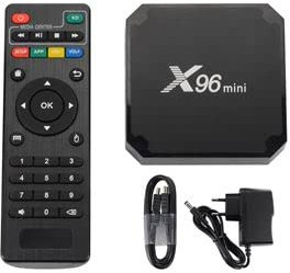 X96 Mini Box Android TV 2GB 16GB Lettore multimediale di trasmissione Media Player di alta qualità (Android 9.0) con telecomando e cavo HDMI, TV Box 4K