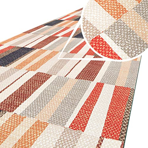 ANRO Küchenteppich Küchenläufer Teppich Läufer Küche abwischbar rutschfest Design Patchwork 200 x 52cm