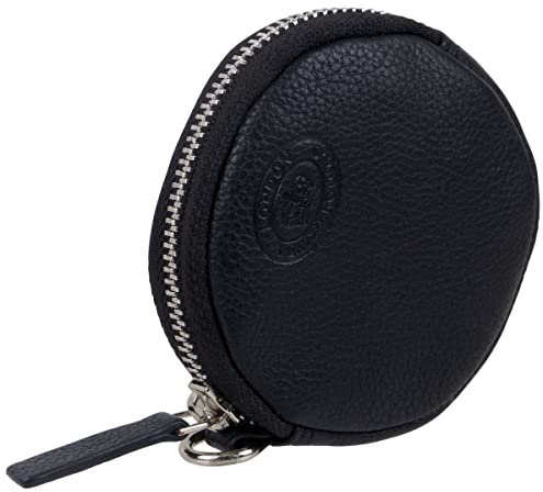 Oakridge Leather Crown Range Porte-monnaie rond, Noir , Pochette pour pièces de monnaie