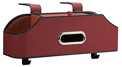 JSCARLIFE Car Headrest Backseat Organizer with Cup Drink Holder,Backseat Storage Box and Cell Phone Holders Car Headrest Rear Seat Multifunctional Storage Box for Kids, Travel, And Road Trips (Red)