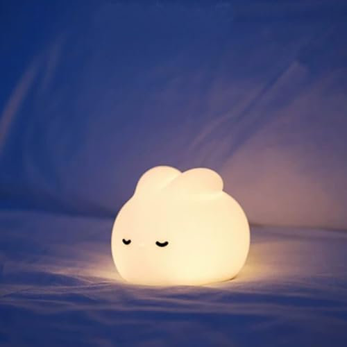 Nachtlicht Kinder, LED Nachttischlampe Babyzimmer,USB Stilllicht dimmbar Touch,Bunny Silikon Nachtlicht,Nachtlicht Baby ohne verschluckbare Kleinteile,Geschenke für Kinderzimmer Mädchen Junge