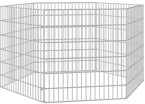 vidaXL Kaninchenkäfig 6 Paneele 54x60 cm Verzinktes Eisen Haustierkäfig Stall