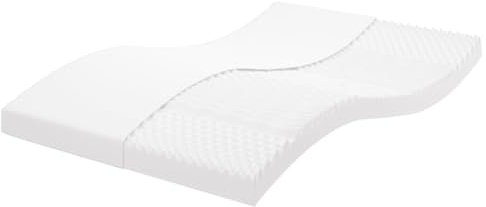 vidaXL Schaumstoffmatratze, Matratze Pflegeleicht, Wellness Kaltschaummatratze Rollmatratze, Schaumstoff Bettmatratze, Weiß 120x200cm 7-Zonen Härtegrad 20 ILD