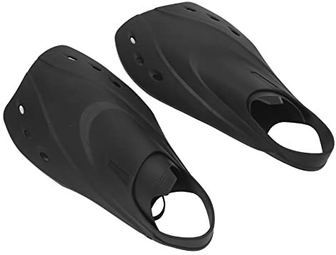 2 Kurze Flossen, Ausgezeichnetes Material, Angenehm zu Tragen, Breit Genug für Erwachsene, Schwarzes STPR Zum Schwimmen und Schnorcheln