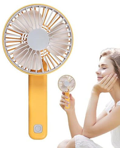 ventilatore portatile ricaricabile con ricarica USB, ventilatore portatile, portatile, USB, ventilatore elettrico portatile per interni, viaggi, clima caldo