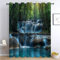 Blickdichte Gardinen Wald im Park der Liebenden in Thailand Verdunkelungsvorhang - Lichtundurchlässige Vorhang mit Ösen für Schlafzimmer Geräuschreduzierung Wasserfall und Felsen 260 x 140 cm, 2er Set