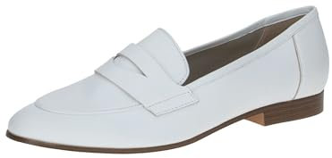 CAPRICE Damen Slipper aus Leder Elegant, Weiß (White Nappa), 37.5 EU