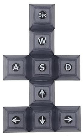 TAKOXIA Kepcaps, 9 Tasten hintergrundbeleuchtetes Tastenkappen-Set WASD/ESC/Richtung für MX hes Keycaps Hintergrundbeleuchtung Gaming Mechanisch für Key DSA He