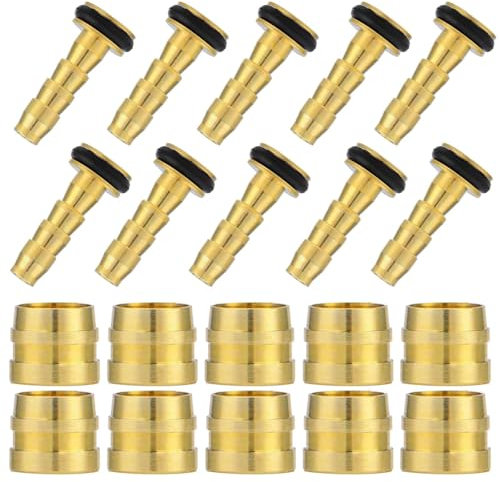 10 Satz Olive und Insert Pin für Bremsleitung Hydraulisch, Oliven und Steckereinsatz, Hydraulischer Scheibenbremsschlauch Olive Einsatz, Fahrradschlauch Oliveneinsatz (für tektro)