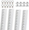Fiqops Airlineschiene 4x1 m Aluminium,Zurrschienen Runde Halbrunde Form,Airlineschienen Set mit 10 Airlineschienen-Fitting-Ring 8 Airlineschiene Endkappe,für LKW und Wohnmobile