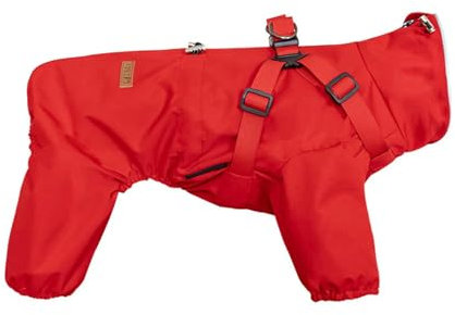 CMZYBBD Hunderegenmantel Hunde Regenmantel Mit Kabelbaum Leicht Wasserdichtem Haustier Regenmantel Für Kleine Hunde Verstellbare Reflektierende Hunderegen Overalls-rot-3xl