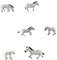 Toyvian 6Stücke Zebra Figuren Harz Miniature Zebra Dekoration für Garten Büro und Kinderzimmer Realistische Miniatur Zebraskulpturen für Landschaftsdesign