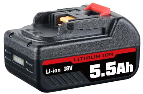 PERSEVER 18V 5.5Ah BL1860B Lithium Battery Replacement for Makita 18V Battery BL1860 BL1850B BL1850 BL1840 BL1840B BL1830B BL1830 BL1815 BL1815B LXT400 Cordless Power Tools