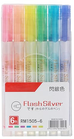 Funkelnde Textmarker, Glitzer Textmarker, 6X Glitzer Textmarker Mit Schräger Spitze, Ästhetische Marker, Pastell Textmarker-Set, Glitzer Gelstifte Für Und Mädchen