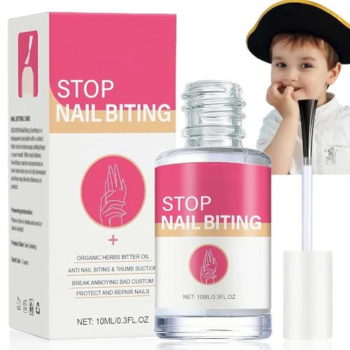 Nail Niting Prevention with Anti Nail Biting Nail Polish - Fast Stop for Adults & Children - Clear Stop Nail Repair Varnish - Easy Application for Stop Biting Your Nails