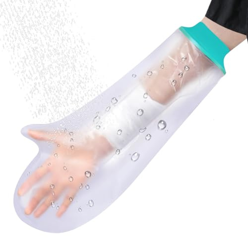 SREBIWO Duschschutz Arm, Wasserdichter Gipsverband für Erwachsene Wiederverwendbar Gipsarm Duschen Schutzhülle für Handwundschutz für Operationen (Arm)
