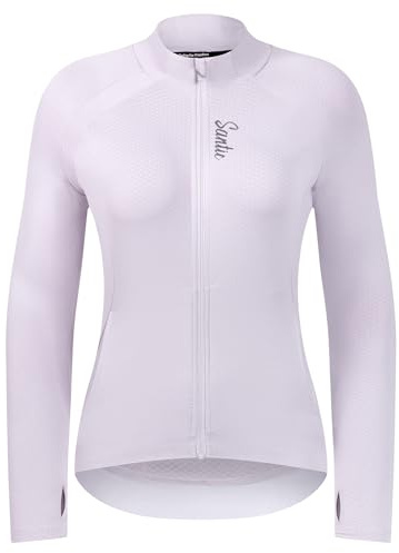 Santic Fahrradtrikot Damen Radtrikot Langarm Slim für Frühling Herbst Rennrad MTB Thermo Trikots Lila M