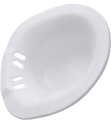 Weißer Sitzbadewanne aus Kunststoff, Passend für Toiletten | Leicht zu Reinigen, Platzsparend, Glatte Oberfläche, für Ältere Menschen und Wochenbettpflege