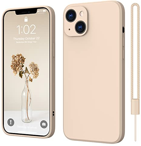 ElestBela für iPhone 13 Hülle Silikon Case, Handyhülle für iPhone 13 Ultra Dünn Slim mit Microfiber, Kratzfeste Schutzhülle Khaki