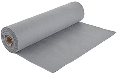 Bastelfilz Filzrolle, Länge 5m Breite 45 cm, 1-1,5 mm Stärke, filzen basteln Mausgrau
