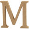 Creativ Deko-Buchstabe M aus MDF, 13 x 2 cm, Braun