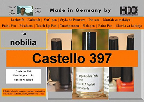HDO Farbstift Lackstift Touch-Up-Pen for Nobilia Castello 397 Vanille gewischt