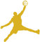 Samunshi® Wandtattoo Basketball Spieler Motiv 767 Wanddekor 85 x 90cm goldmetalleffekt