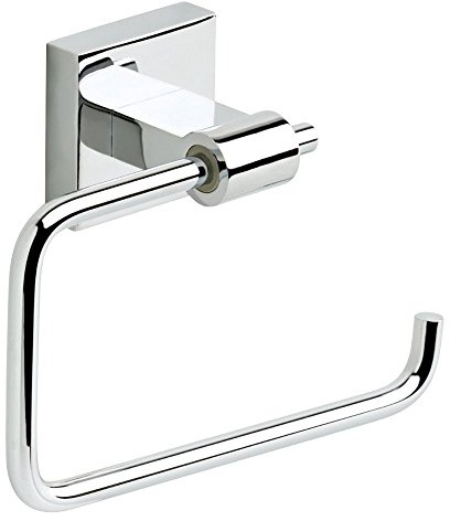 Franklin Brass Maxted (1-Pack) Toilet Paper Holder Chrome Tissue Roll Holder for Bathroom Organization and Storage Euro/Single Post/Hook Toilet Tissue Holder Wall Bathroom Accessories MAX50-PC