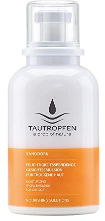 TAUTROPFEN Naturkosmetik, Sanddorn, Feuchtigkeitsspendende Gesichtsemulsion für trockene und fettarme Haut, 50 ml